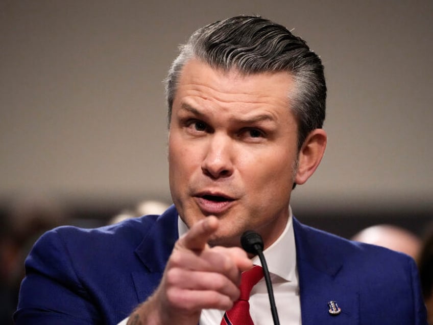 Pete Hegseth, President-elect Donald Trump's choice to be Defense secretary, appears