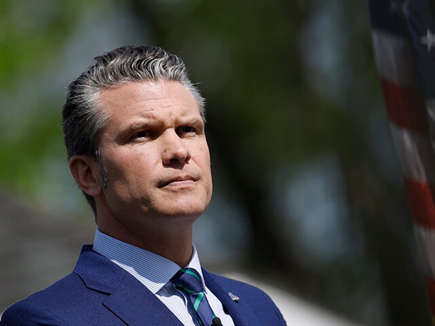 U.S. Secretary of Defense Pete Hegseth delivers remarks to students, faculty and staff at