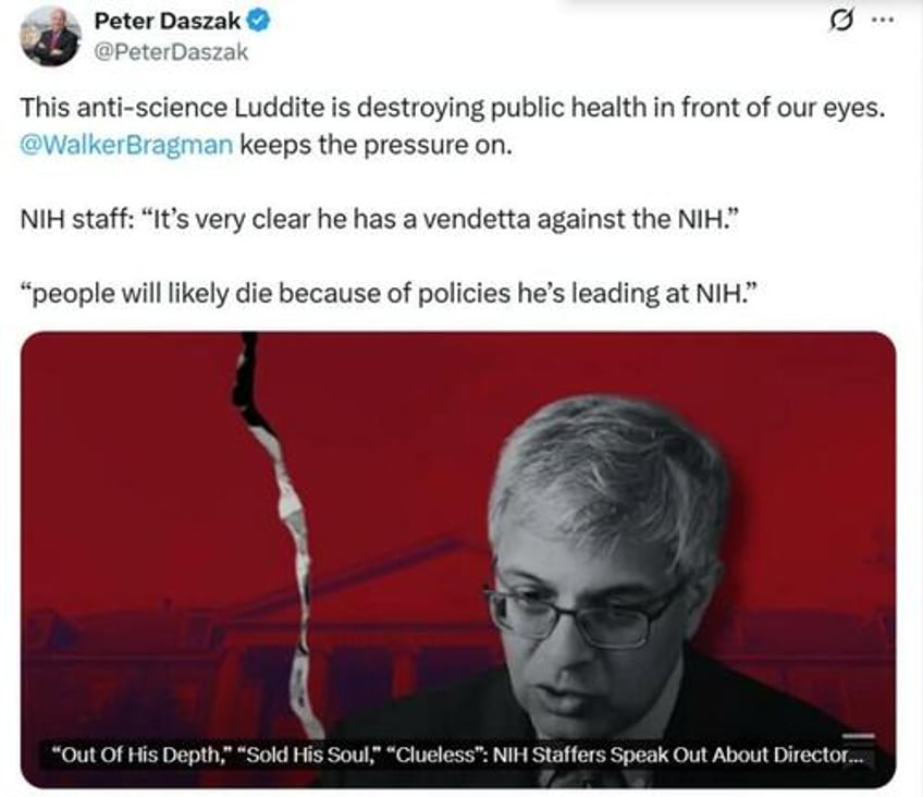 peter daszaks smokescreen attack on dr bhattacharya