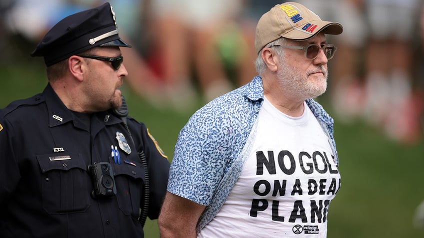 Protester arrested