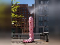 Phallic New York Sculpture Astounds, Offends — and Sprays Observers