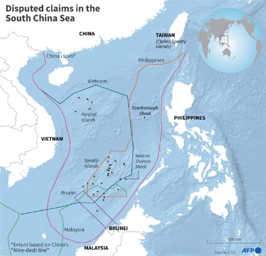 Disputed claims in the South China Sea