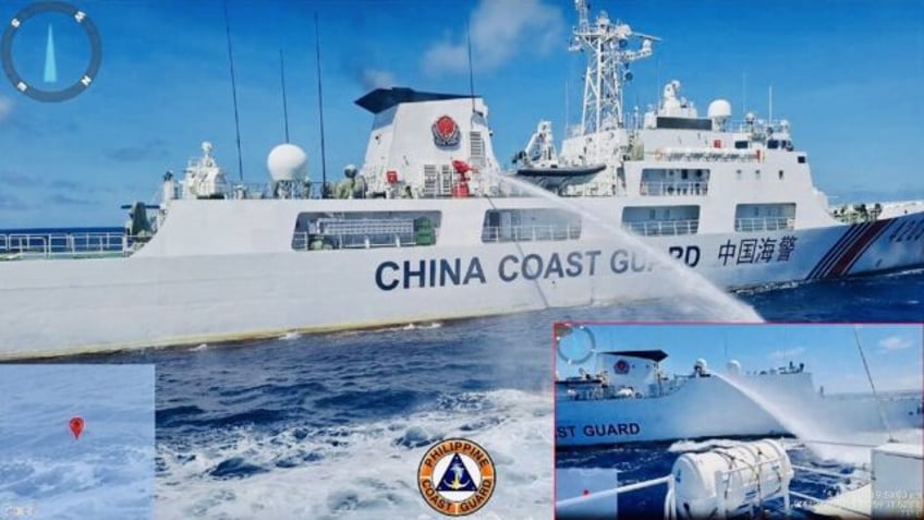 philippines accuses china coast guard of firing water cannon at its boats