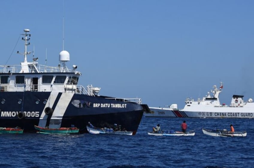 Chinese vessels shadowed a Philippine boat that was delivering food and fuel to Filipino f