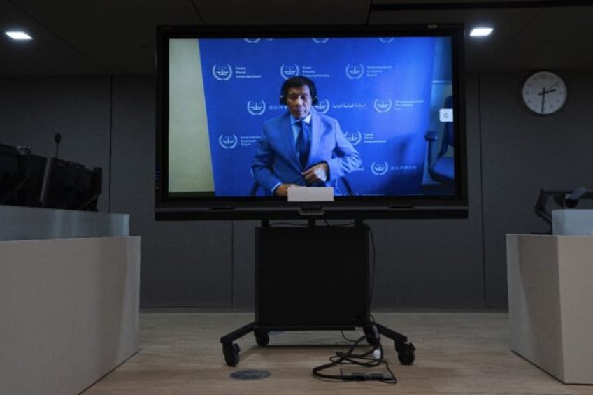 Former Philippine president Rodrigo Duterte's defence team at the International Criminal C