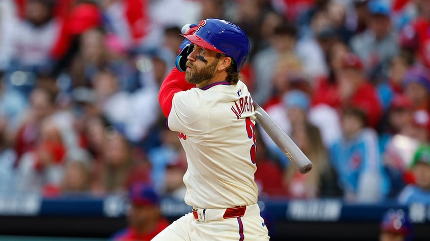 Bryce Harper swings