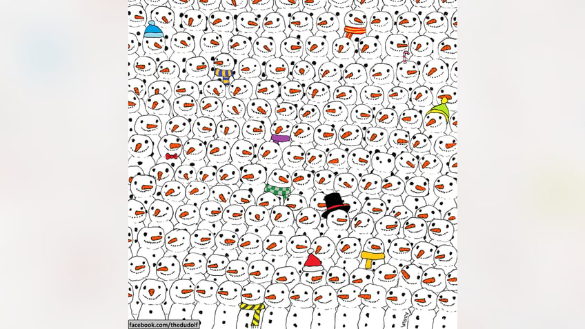photo hunt how fast can you find the panda hidden in the snowmen