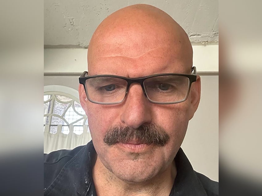 photo sen john fetterman nearly unrecognizable with mustache after losing bet