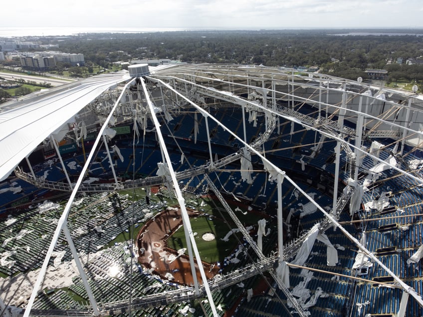 photos hurricane milton tornadoes tear a path of destruction through florida killing 4