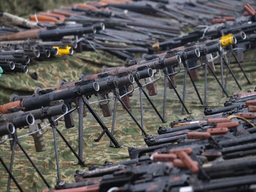 photos idf reveals massive stockpile of weapoons seized from hezbollah in lebanon