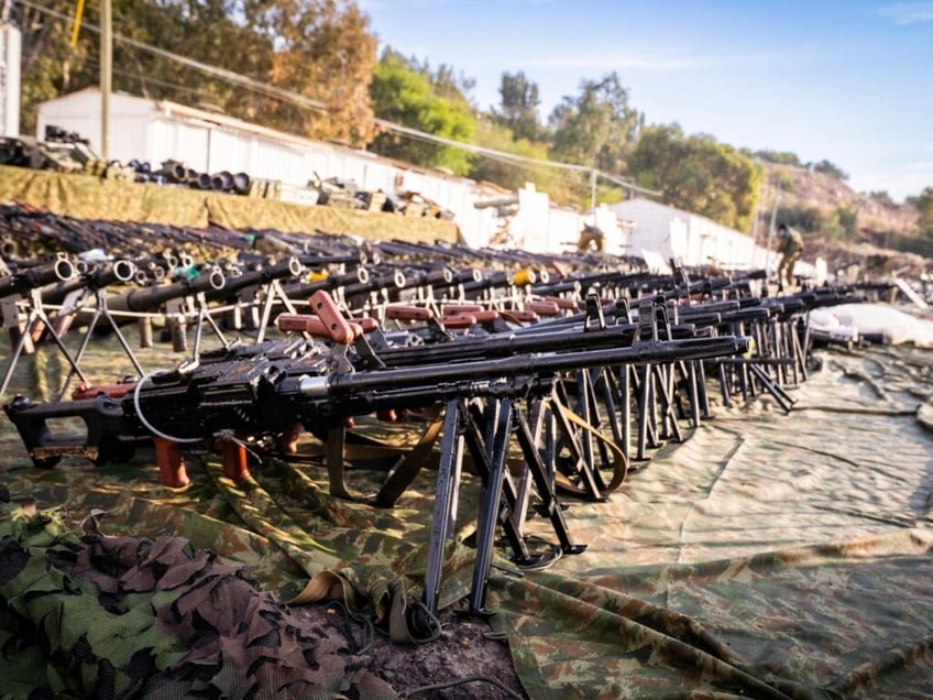 photos idf reveals massive stockpile of weapoons seized from hezbollah in lebanon