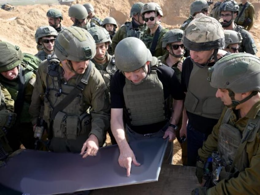 photos netanyahu visits troops in gaza gallant visits lebanon border