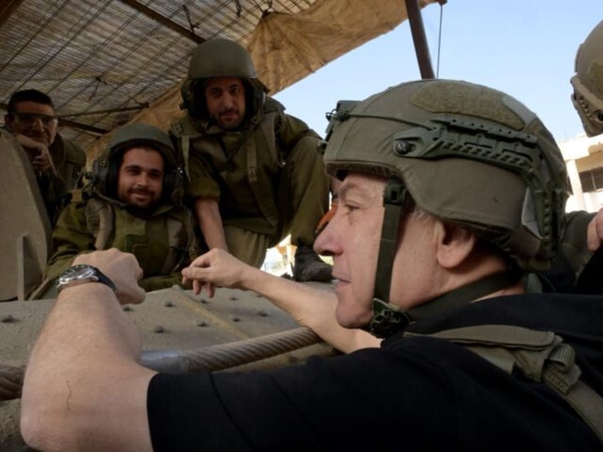 photos netanyahu visits troops in gaza gallant visits lebanon border