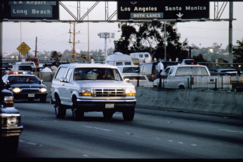 photos oj simpson and the white ford bronco remembering the worlds most famous police chase