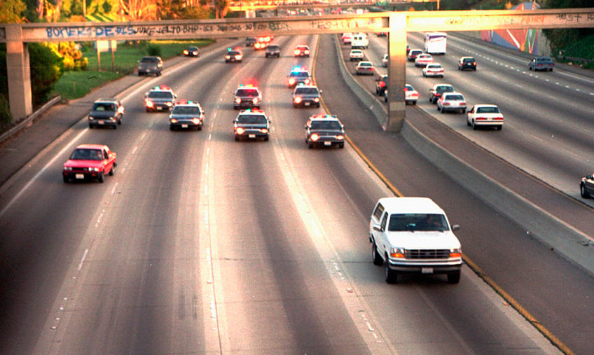 photos oj simpson and the white ford bronco remembering the worlds most famous police chase