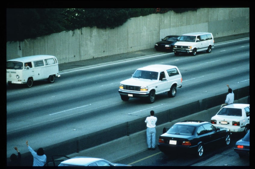 photos oj simpson and the white ford bronco remembering the worlds most famous police chase