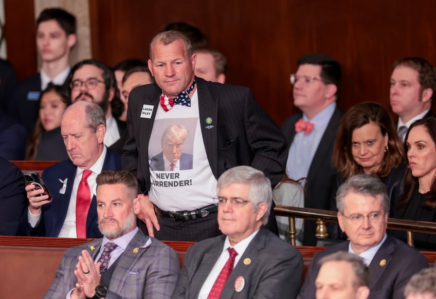 photos republicans wear pins honoring laken riley at joe bidens state of the union