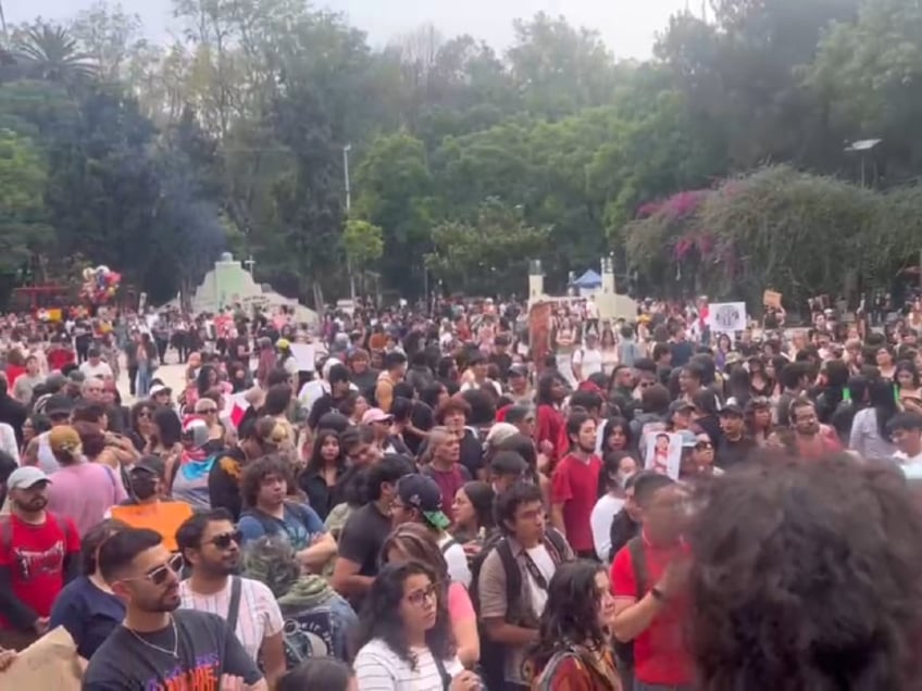 photos rioters in mexico city lash out against us other tourists migrants go home