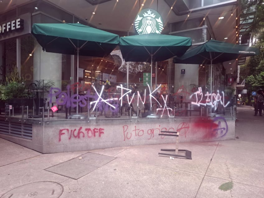 photos rioters in mexico city lash out against us other tourists migrants go home