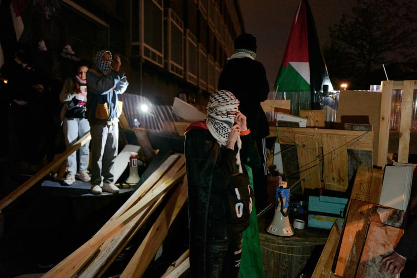 pictures amsterdam police bulldoze campus palestine protest