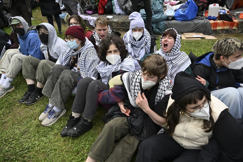 pictures berlin police break up campus palestine demonstration