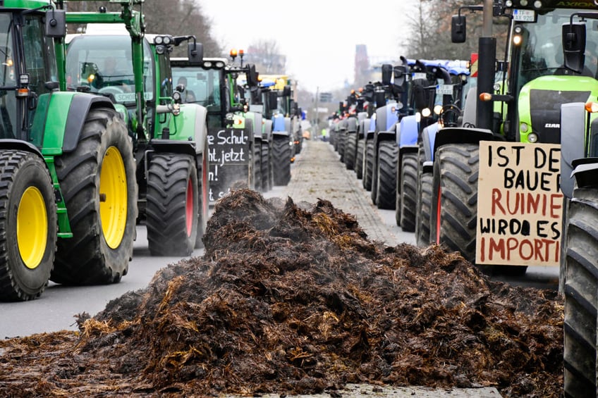 pictures farmers protest against german govt increasing taxes on agriculture
