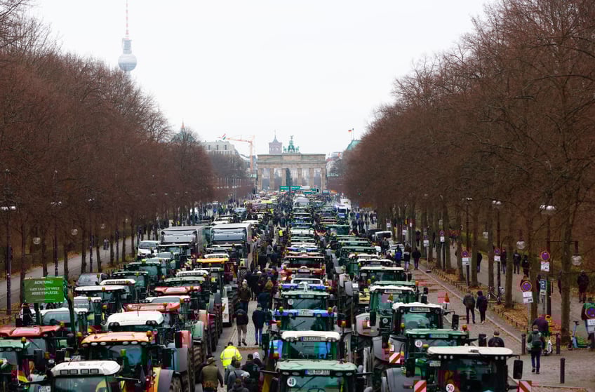pictures farmers protest against german govt increasing taxes on agriculture