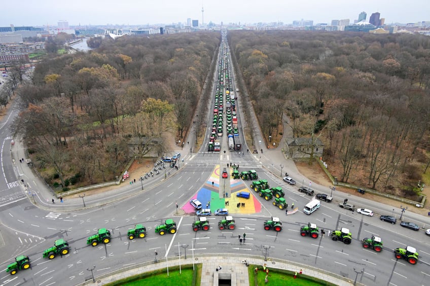 pictures farmers protest against german govt increasing taxes on agriculture