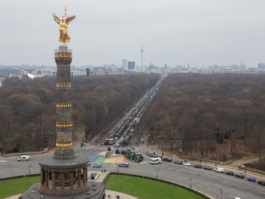 pictures farmers protest against german govt increasing taxes on agriculture