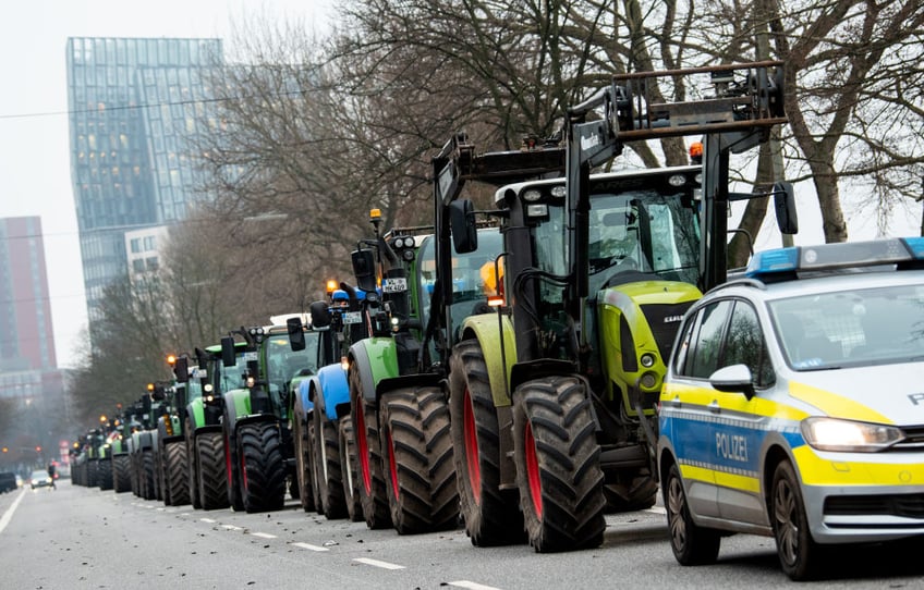 pictures farmers protest against german govt increasing taxes on agriculture
