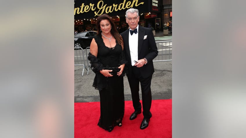 Pierce Brosnan with wife Keely Shaye Smith on the red carpet