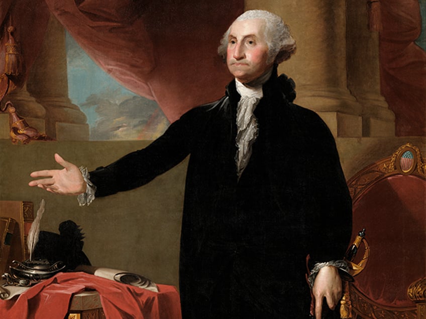 Portrait of George Washington at age 64 renouncing his third term as president, by Gilbert