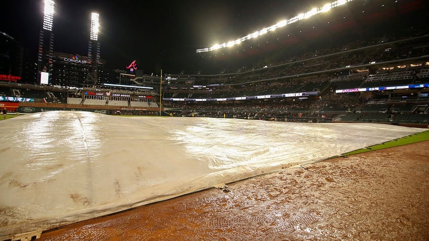 Tarp on infield