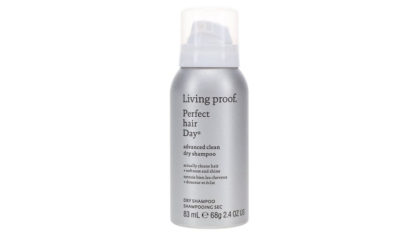 A bottle of Living Proof’s dry shampoo