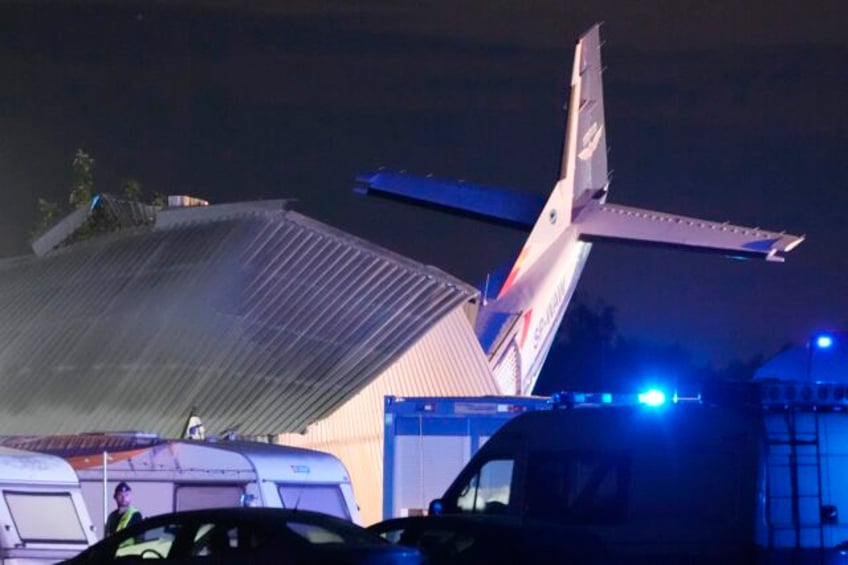 plane hits hangar where people were sheltering in storm in poland pilot and 4 others die and 8 hurt