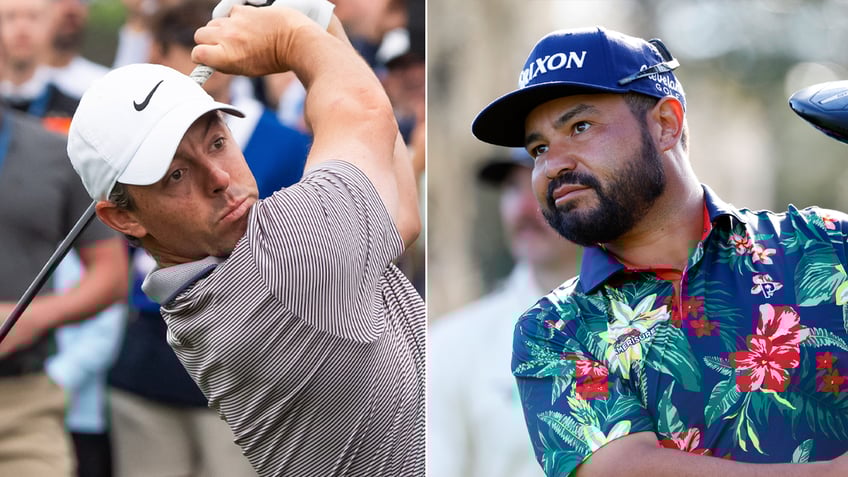 Rory McIlroy and J.J. Spaun side by side