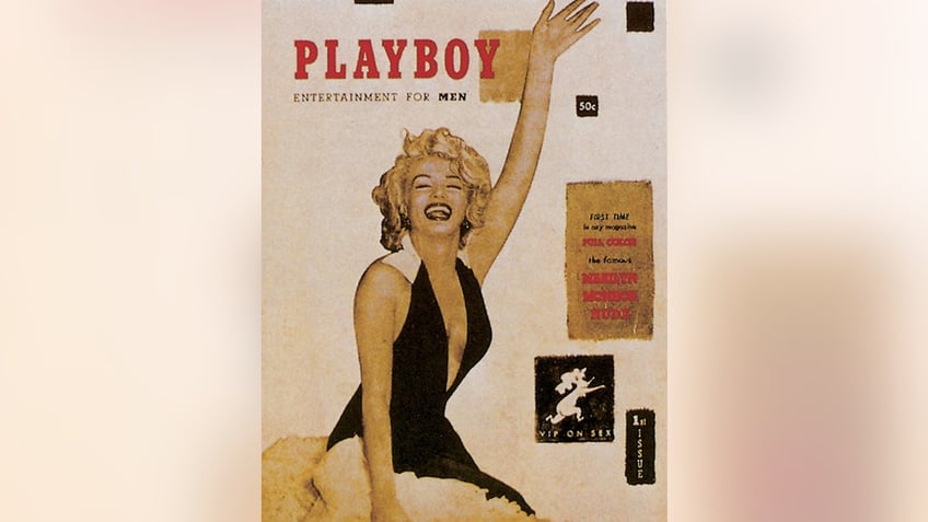 Playboy magazine's 1953 issue with Marilyn Monroe waving on the cover.