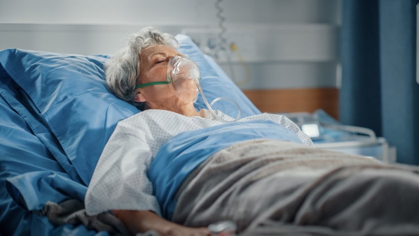 Older woman in hospital