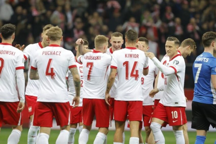 Poland beat Estonia 5-1 to reach the Euro 2024 play-off final against Wales