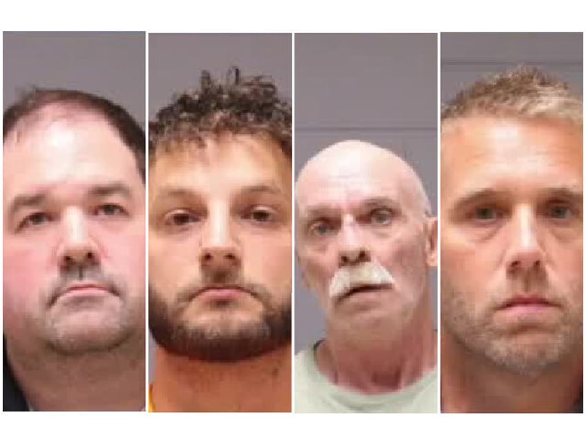 Four Michigan men, including a high school teacher, have been arrested after they were cau