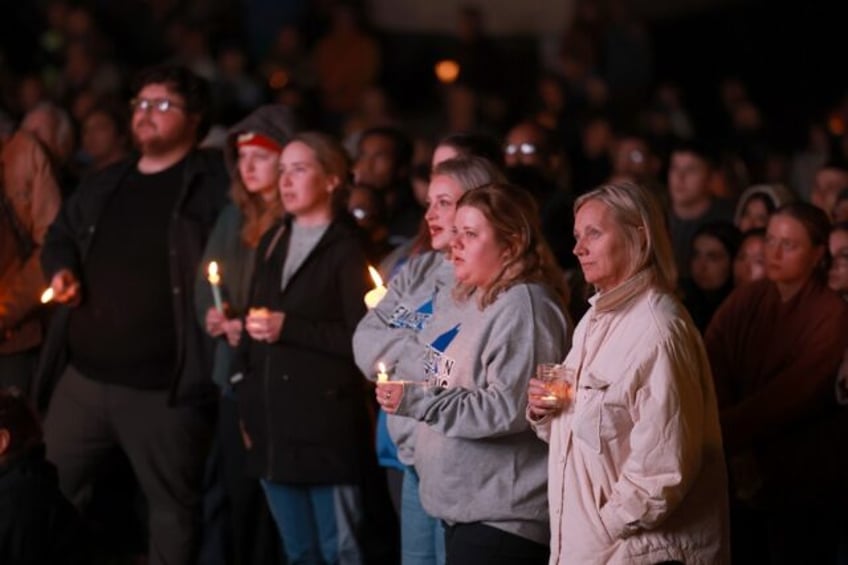 A memorial ceremony in Lewiston, Maine, for victims of the mass shooting that left 18 peop