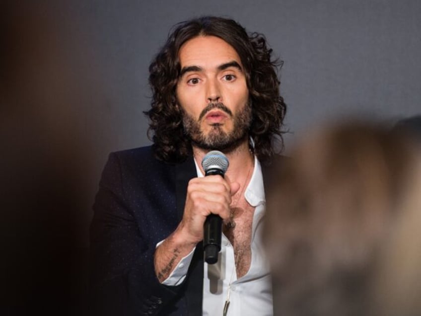 LONDON, ENGLAND - OCTOBER 14: Russell Brand takes part in a discussion at Esquire Townhous