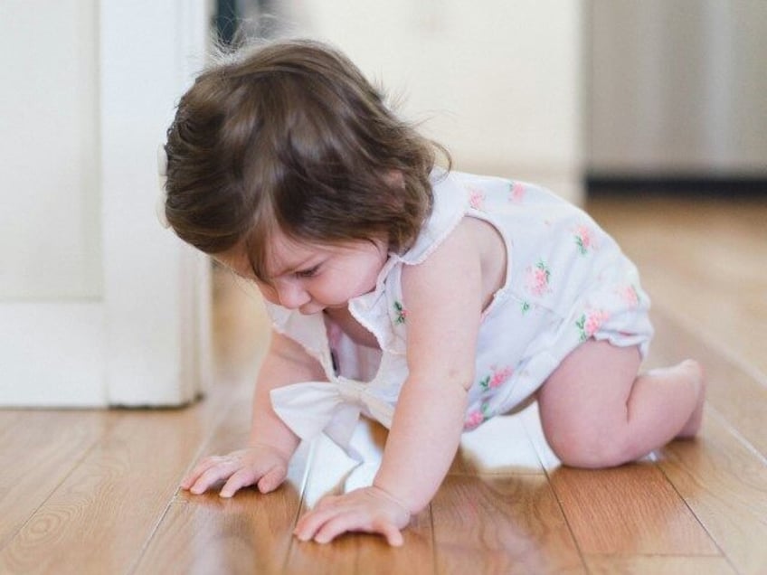 Baby crawling