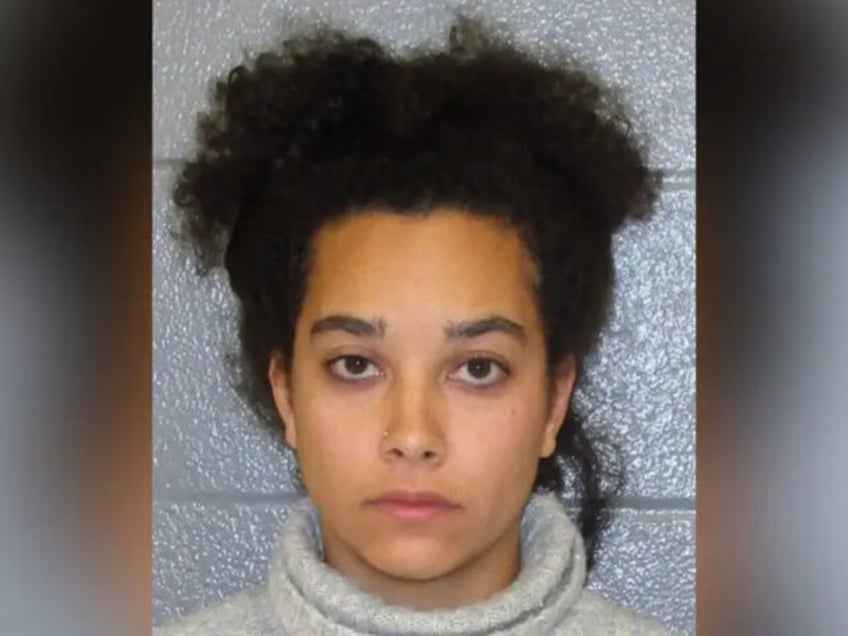 Teacher Gabriela Cartaya-Neufeld, 26, was allegedly caught via the Life360 app having sex with her 18-year-old-student in her car and was arrested (Mecklenburg County Sheriff's Office).