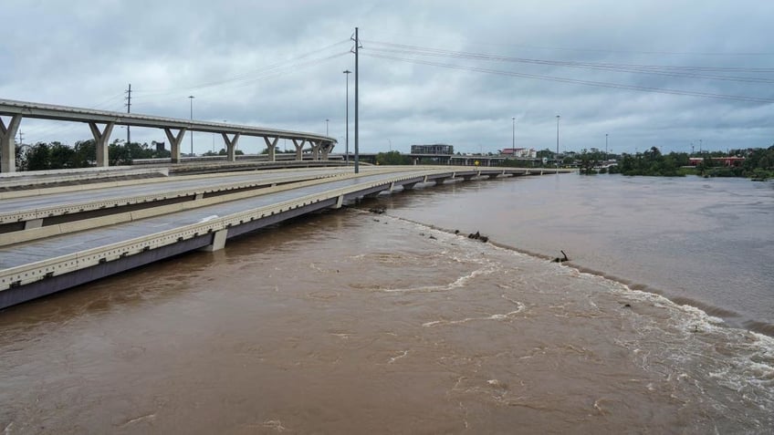 Flooding next to highway