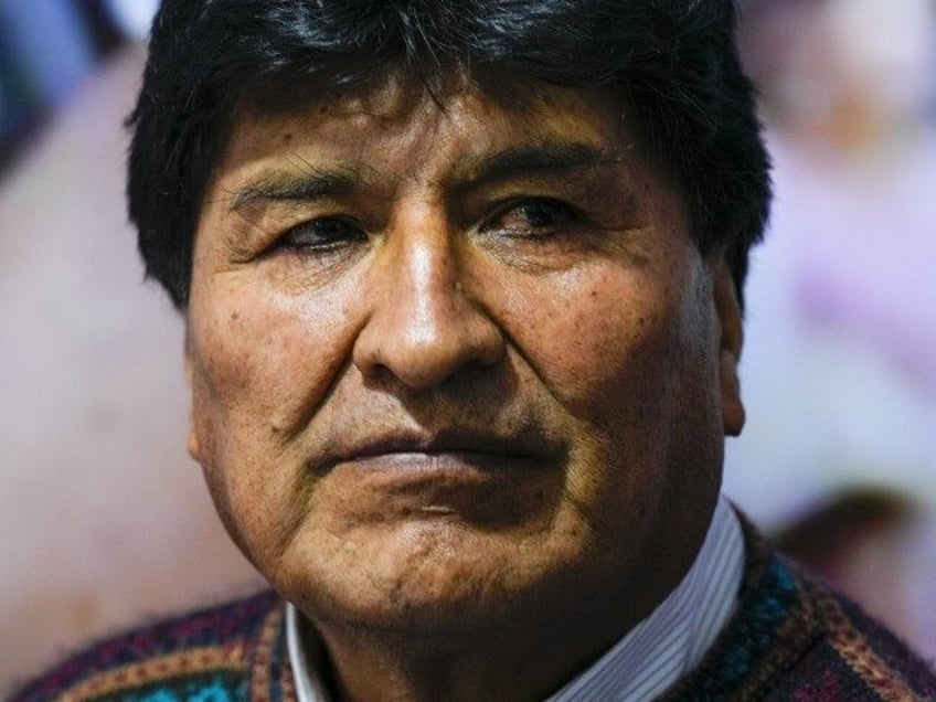 Evo Morales, former president and leader of the MAS party, meets with his party's law