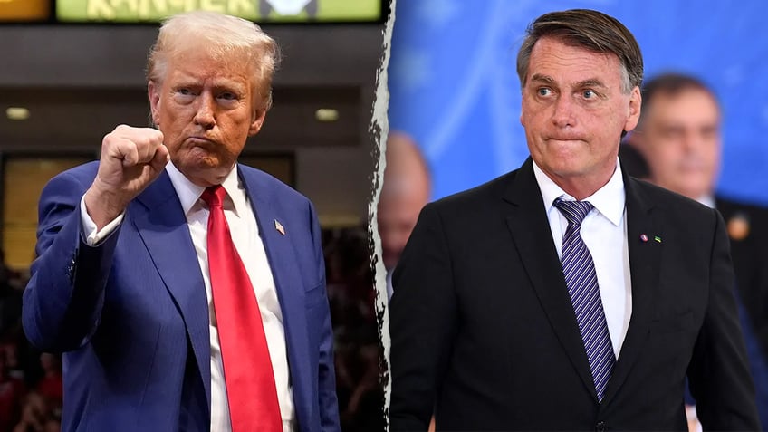 U.S. President Donald Trump and former Brazilian President Jair Bolsonaro.