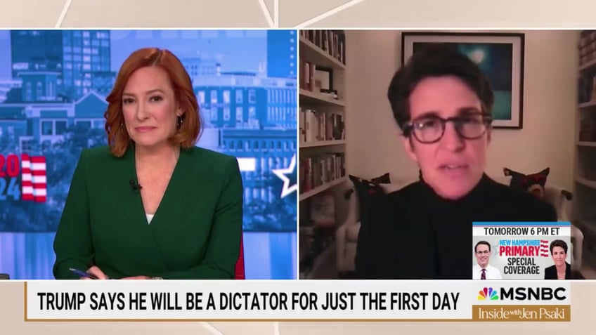 MSNBC host Jen Psaki and MSNBC host Rachel Maddow split image