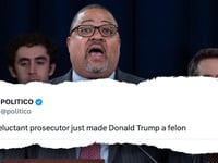 Politico mocked for headline claiming DA Alvin Bragg was 'reluctant' to prosecute Donald Trump