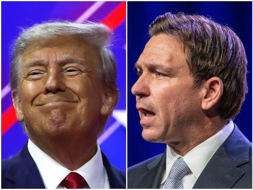 poll donald trump boasts 43 point lead in republican primary ron desantis hits new low